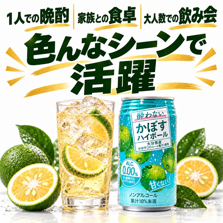 【選べる発送回数(単品 / 3回 / 6回 / 12回)】ノンアル 酔わないかぼすハイボール 0% 340ml×24本
